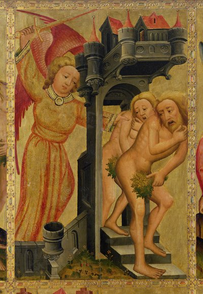 The Expulsion from the Garden of Paradise (detail) by Master Bertram of Minden